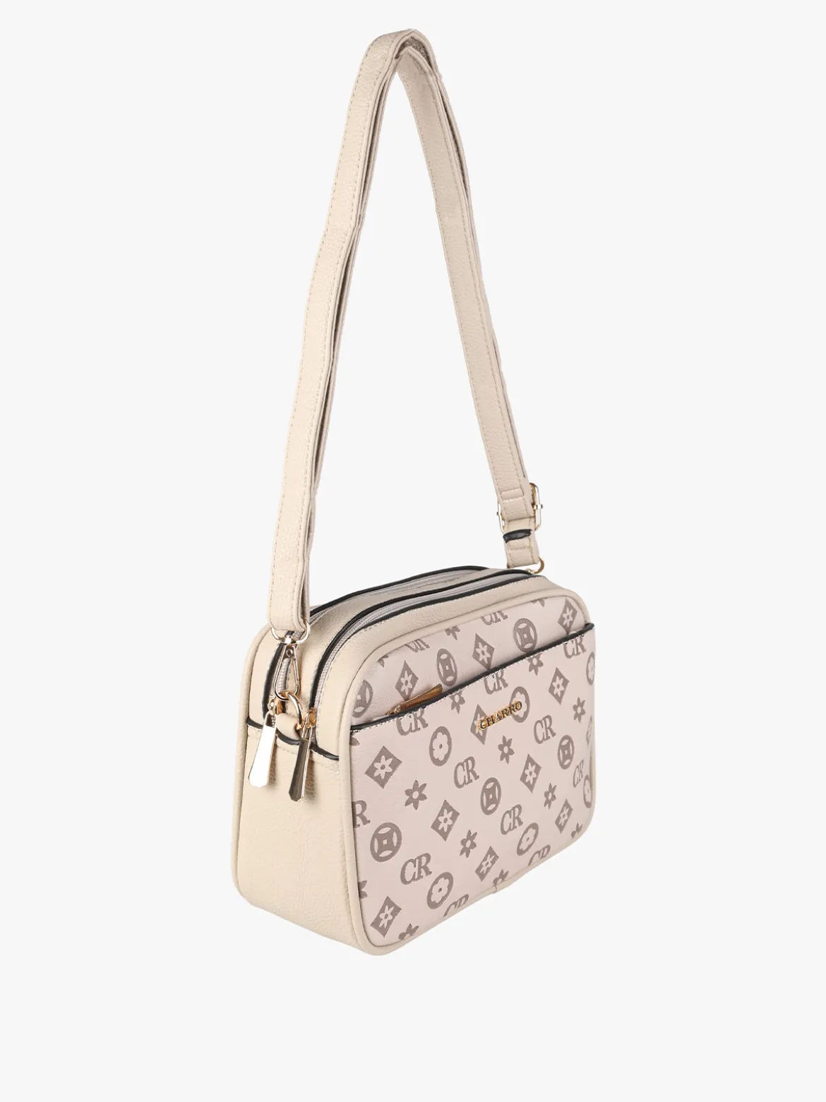 Charro Borsa a tracolla da donna con stampa monogramma - khaki