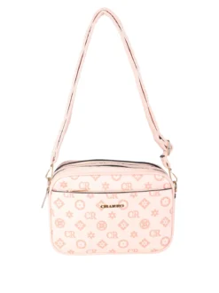 Charro Borsa a tracolla da donna con stampa monogramma - rosa