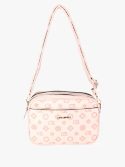 Charro Borsa a tracolla da donna con stampa monogramma - rosa