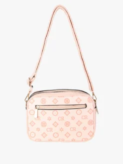 Charro Borsa a tracolla da donna con stampa monogramma - rosa