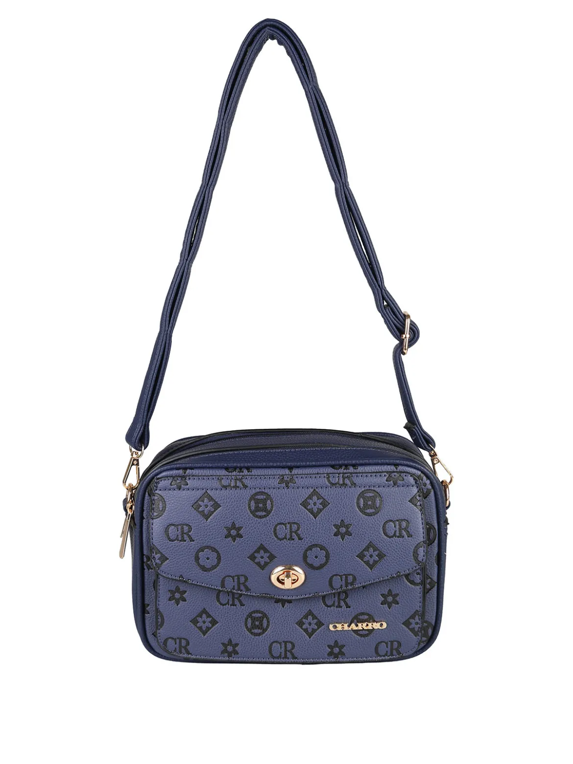 Charro Borsa a tracolla da donna con stampe - blu scuro