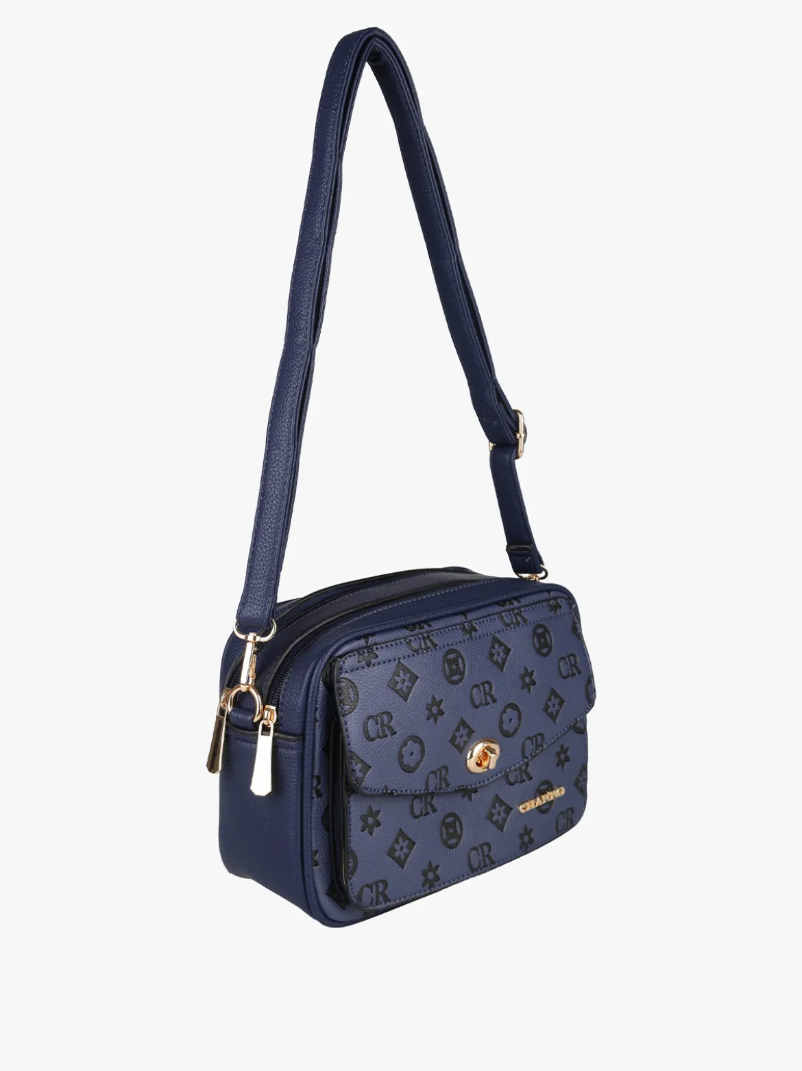 Charro Borsa a tracolla da donna con stampe - blu scuro