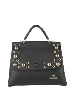 Charro Borsa frame con tracolla e borchie - nero