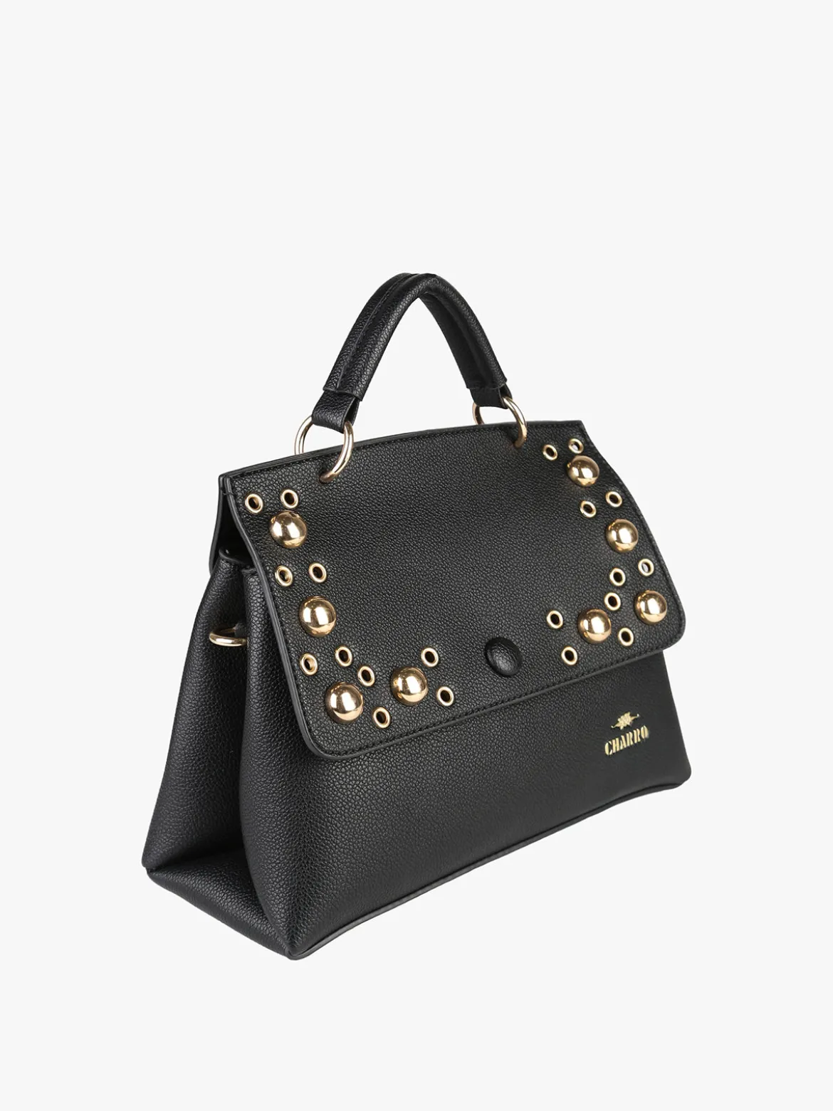 Charro Borsa frame con tracolla e borchie - nero