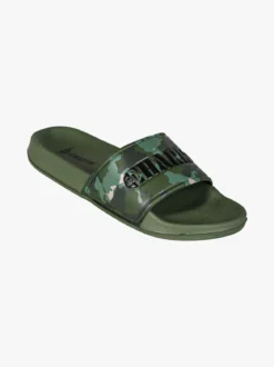 Charro Ciabatte donna militari in gomma con fasica larga - verde