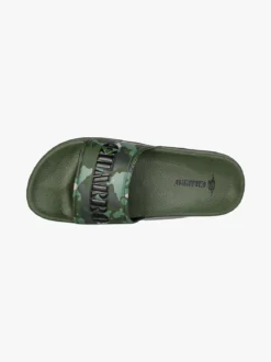 Charro Ciabatte donna militari in gomma con fasica larga - verde