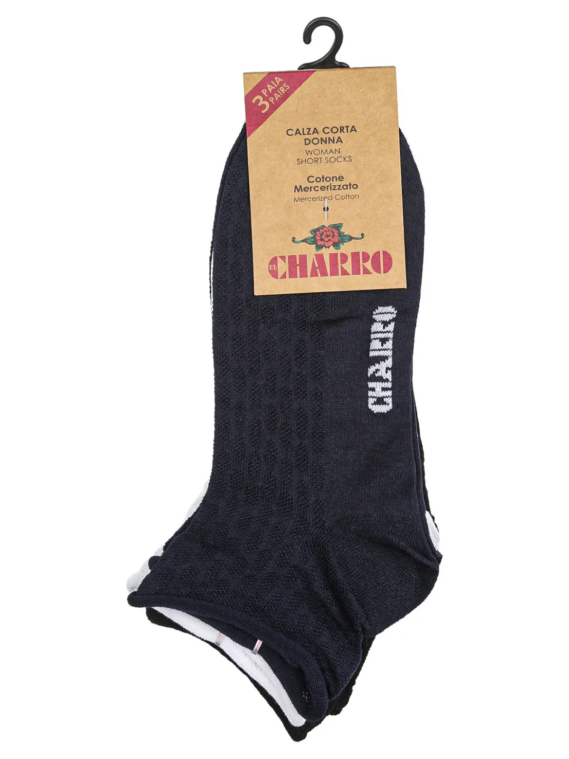 Charro Confezione da 3 paia di calze corte da donna