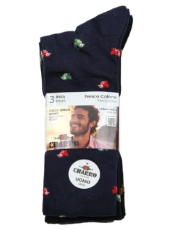 Charro Confezione da 3 paia di calze lunghe uomo in cotone