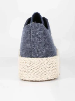 Charro Scarpe in tela jeans con platform in corda