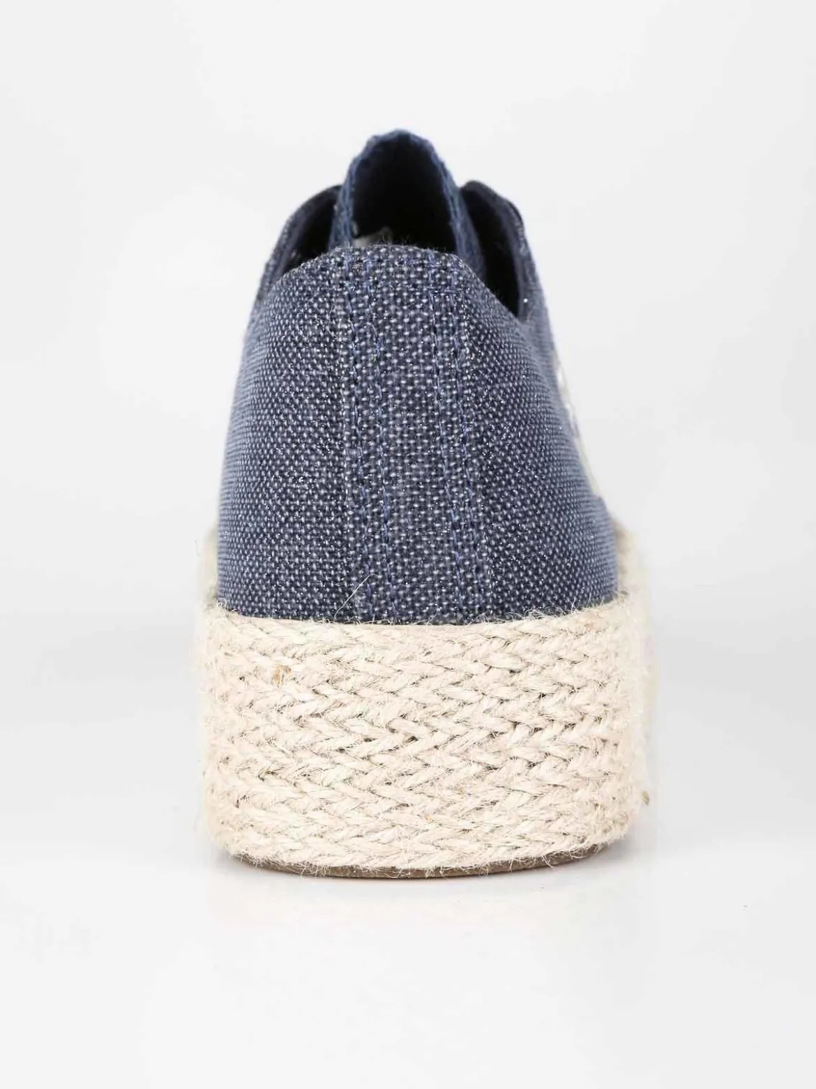 Charro Scarpe in tela jeans con platform in corda