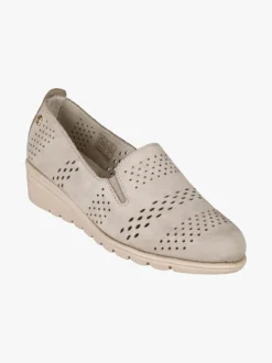 Cinzia Mocassini da donna in pelle nubuck con zeppa