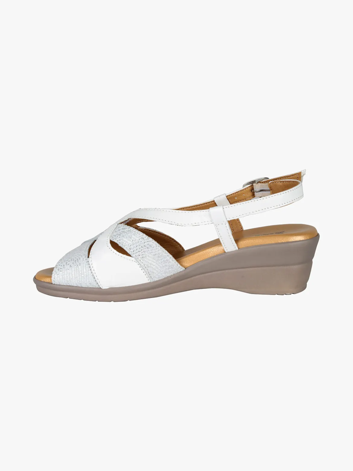 Cinzia Sandali donna in pelle con zeppa