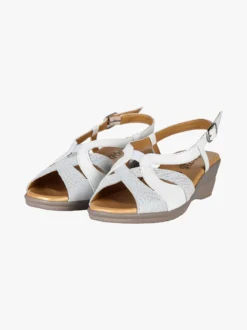 Cinzia Sandali donna in pelle con zeppa