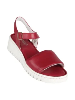 Cinzia Sandali in pelle donna con zeppa