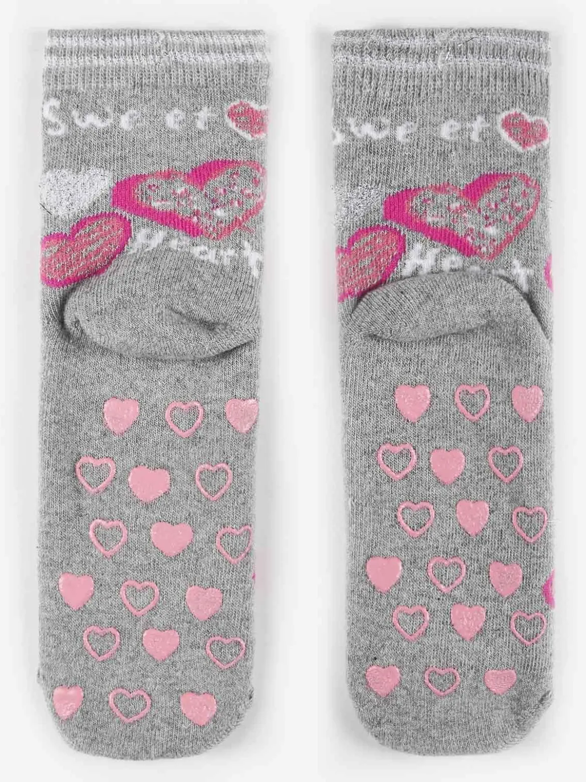 Ciocca Calze antiscivolo da bambina con cuori