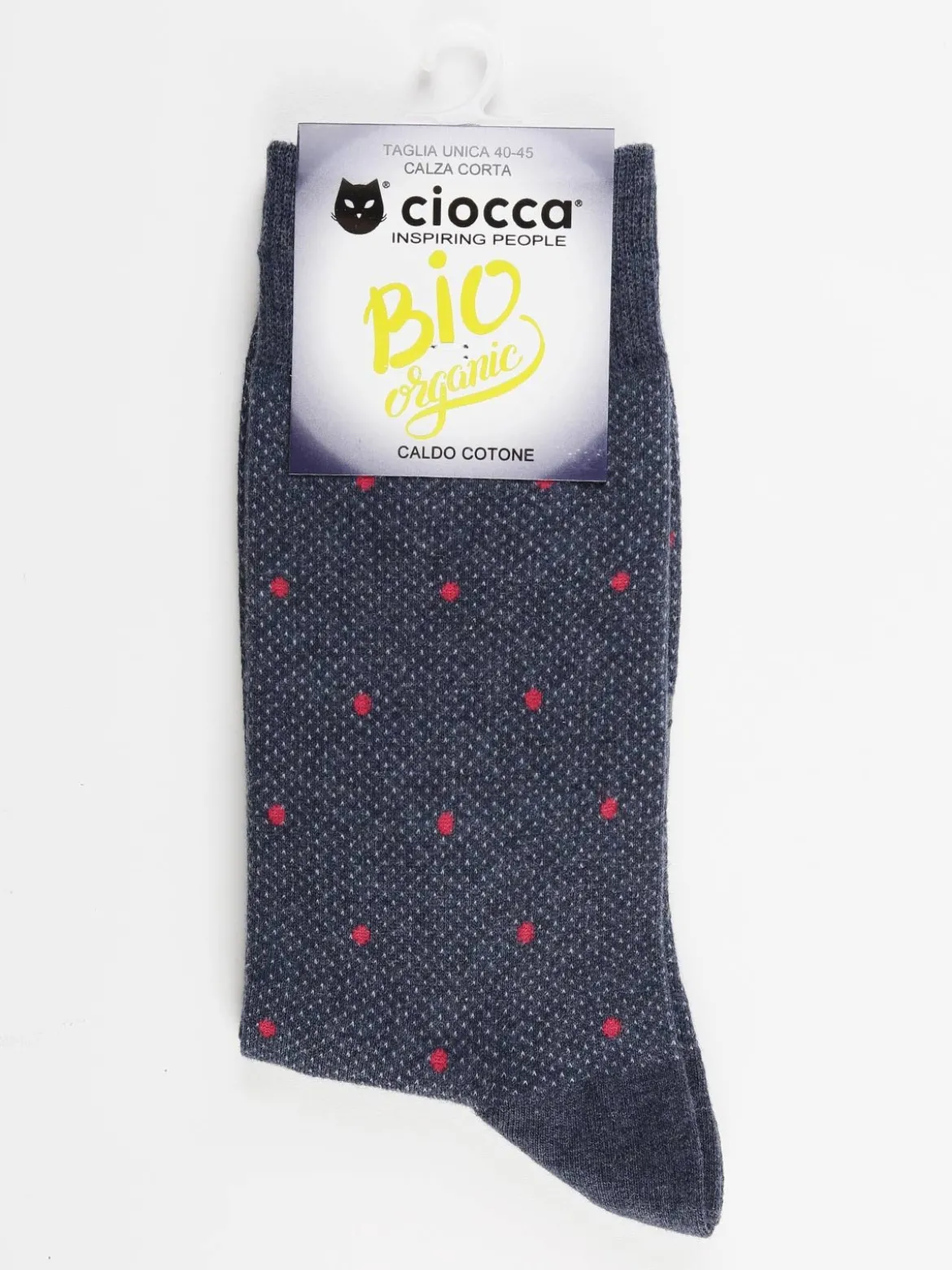 Ciocca Calze corte uomo a pois in caldo cotone