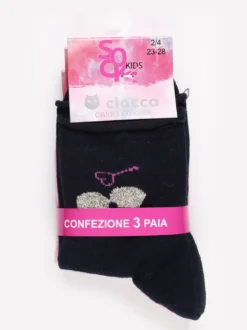 Ciocca Calze da bambina 3 paia in caldo cotone