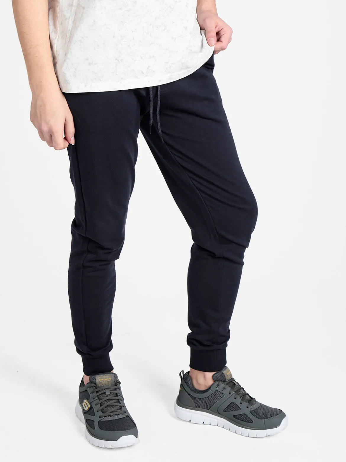 Close-Up Pantaloni tuta da uomo in cotone con polsini e coulisse