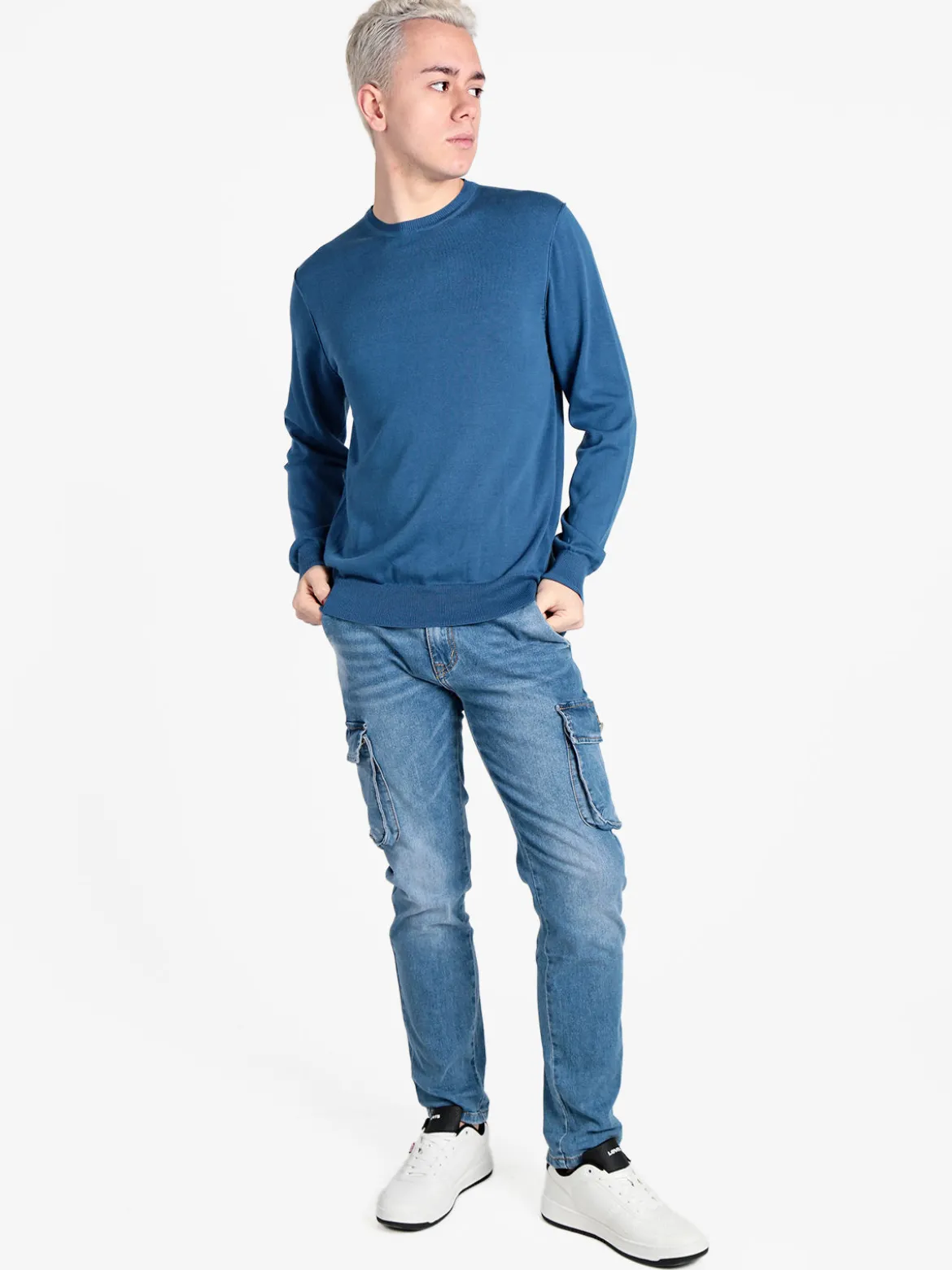 Close-Up Pullover girocollo da uomo in maglia