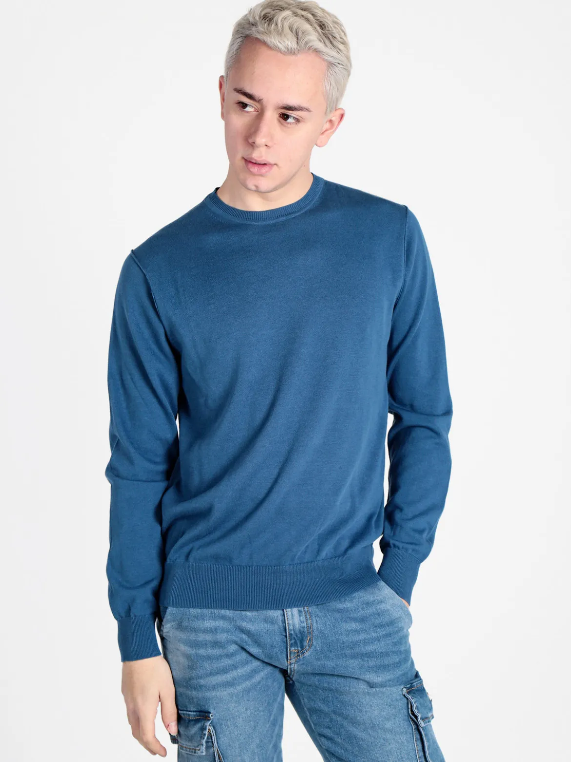 Close-Up Pullover girocollo da uomo in maglia