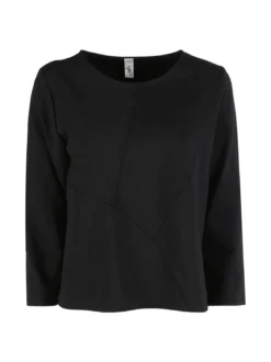 158c Maglia donna oversize a maniche lunghe - nero