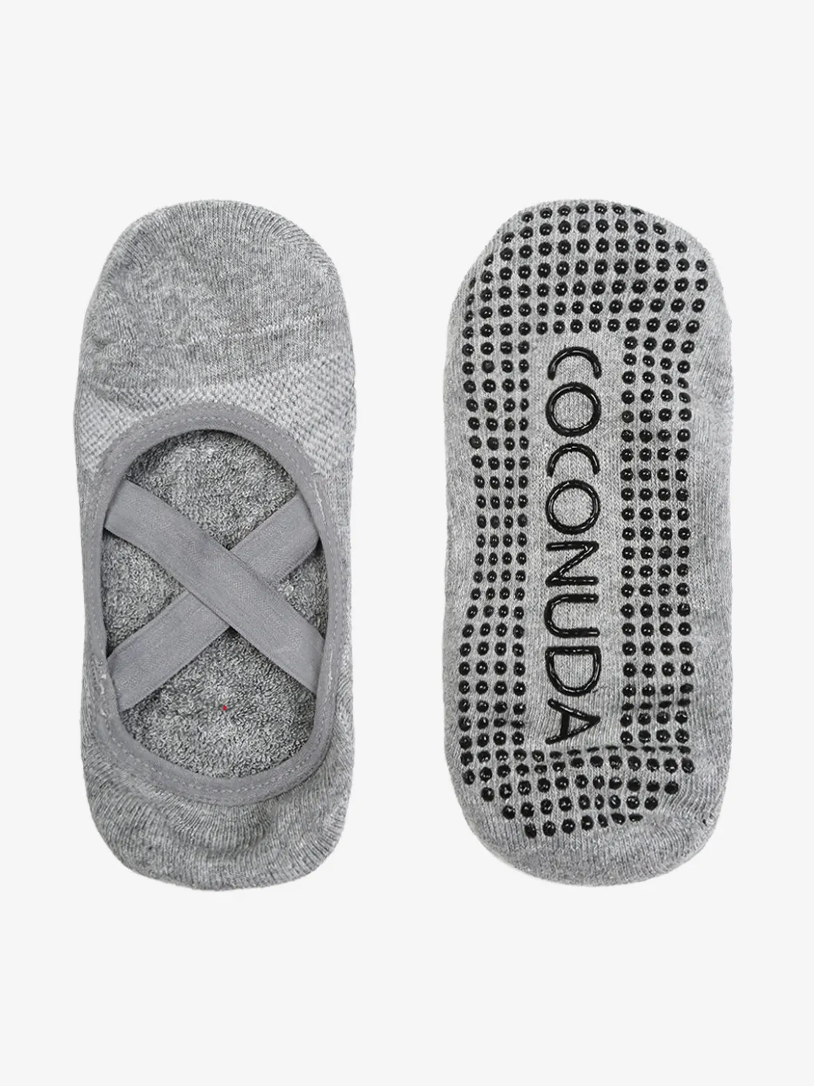 Coconuda Calze fitness antiscivolo da donna - grigio