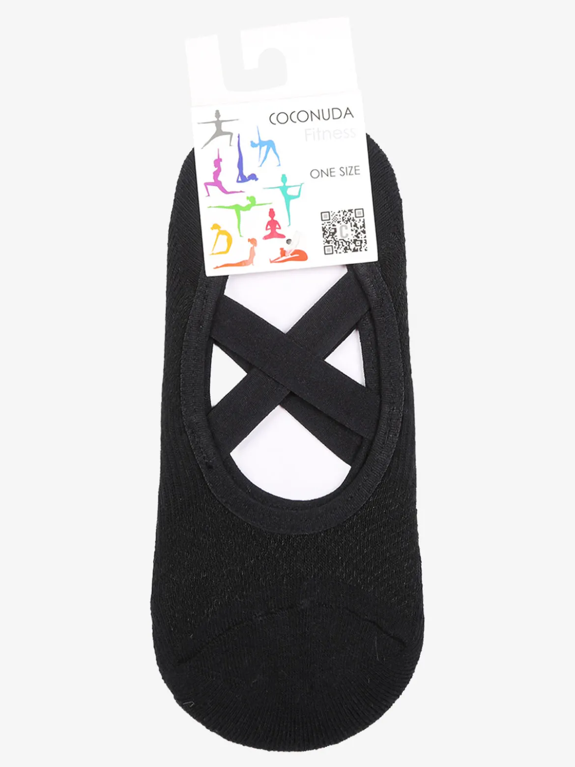 Coconuda Calze fitness antiscivolo da donna - nero