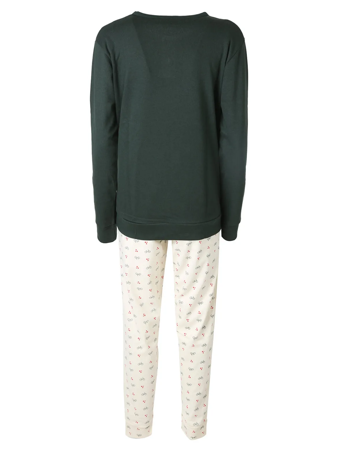 Coconuda Pigiama donna in cotone con stampe - verde scuro