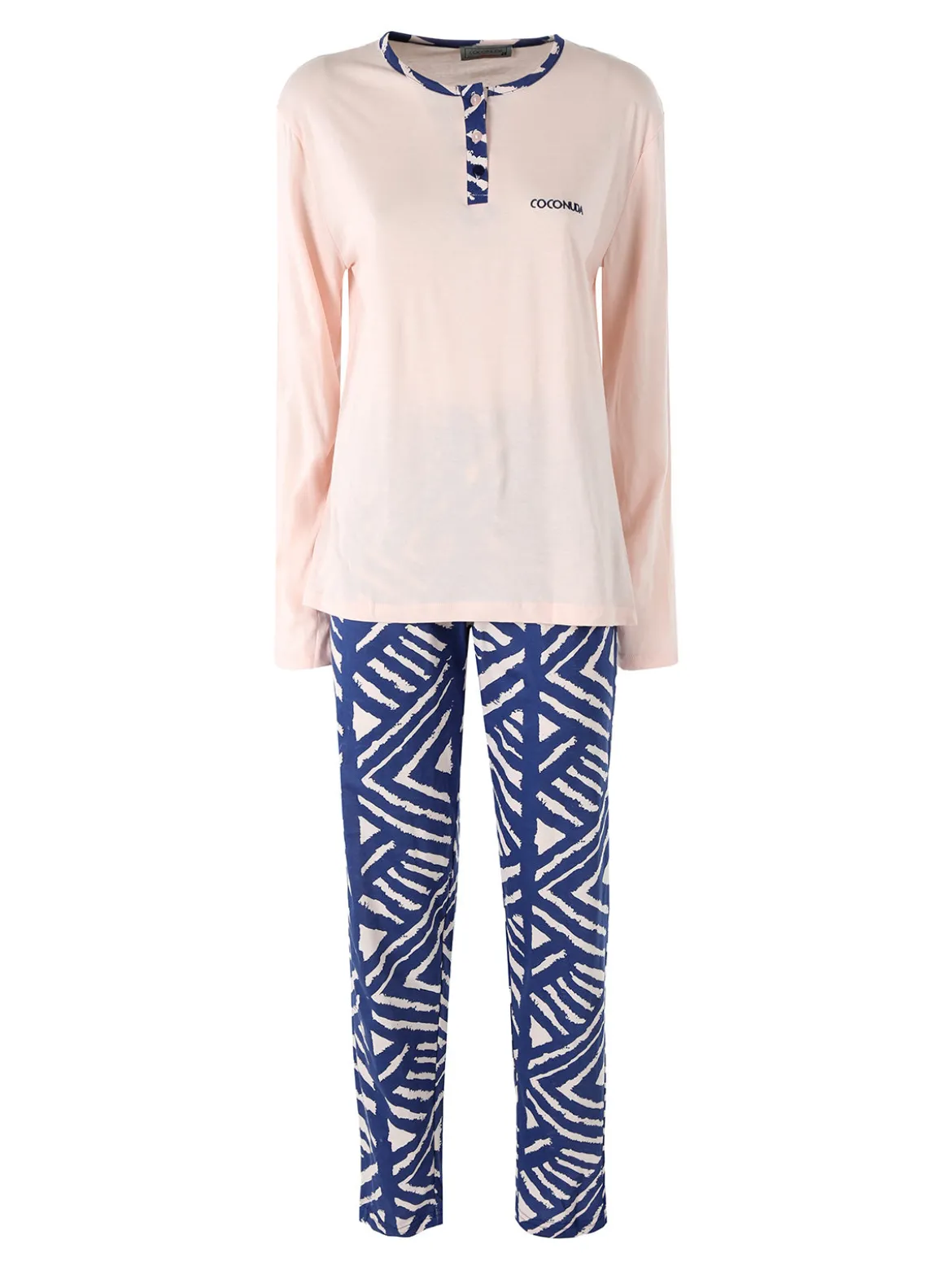 Coconuda Pigiama lungo da donna in cotone - rosa