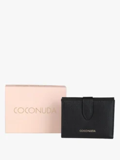 Coconuda Portafoglio in pelle da donna con bottone e bustina removibile