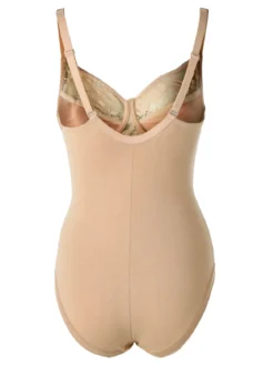 Cotonella CD521D Body donna in pizzo con ferretto coppa D - nudo