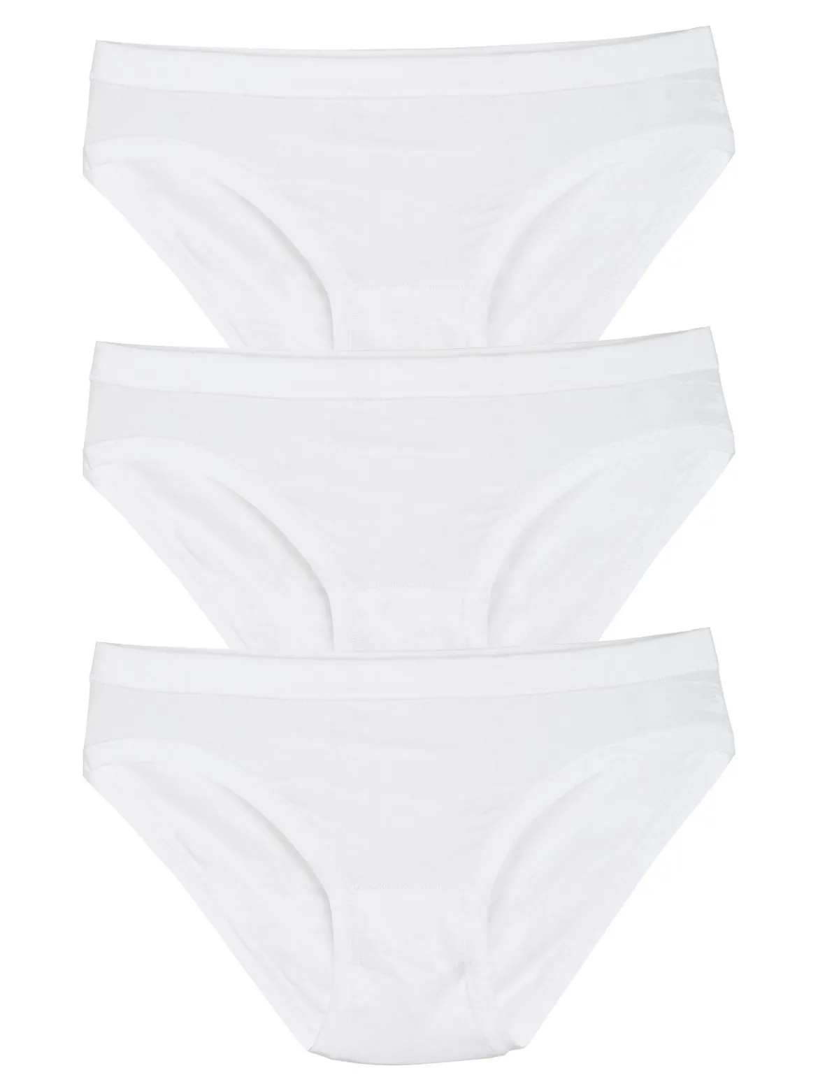 Cotonella Confezione da 3 mini slip da donna in cotone bielastico