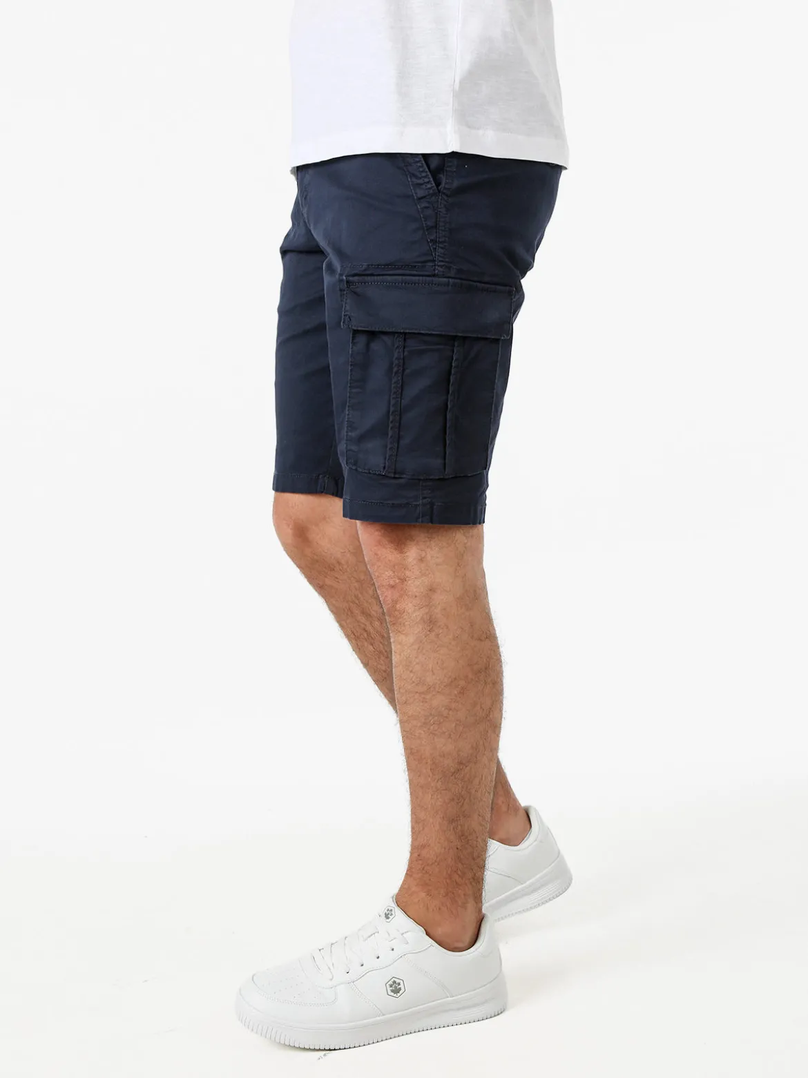 Cotton Belt Bermuda da uomo in cotone stretch con tasconi - blu scuro