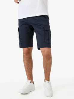 Cotton Belt Bermuda da uomo in cotone stretch con tasconi - blu scuro
