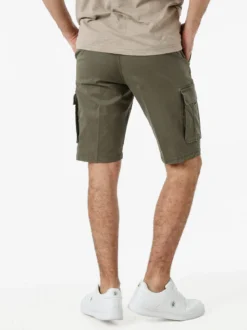 Cotton Belt Bermuda da uomo in cotone stretch con tasconi - militare