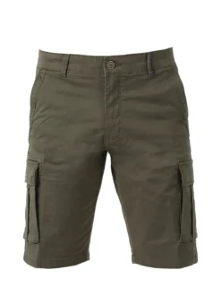 Cotton Belt Bermuda da uomo in cotone stretch con tasconi - militare