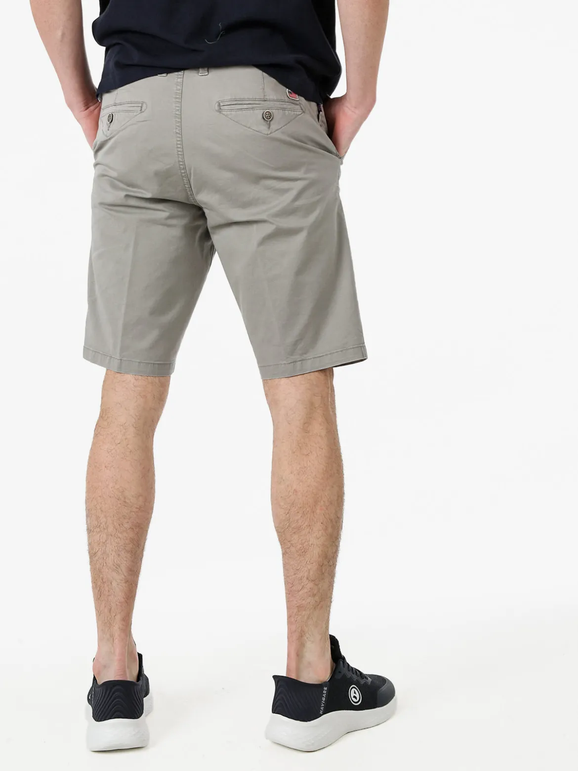 Cotton Belt Bermuda da uomo in cotone stretch - grigio
