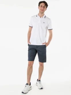 Cotton Belt Bermuda da uomo in cotone stretch texturizzati - avion