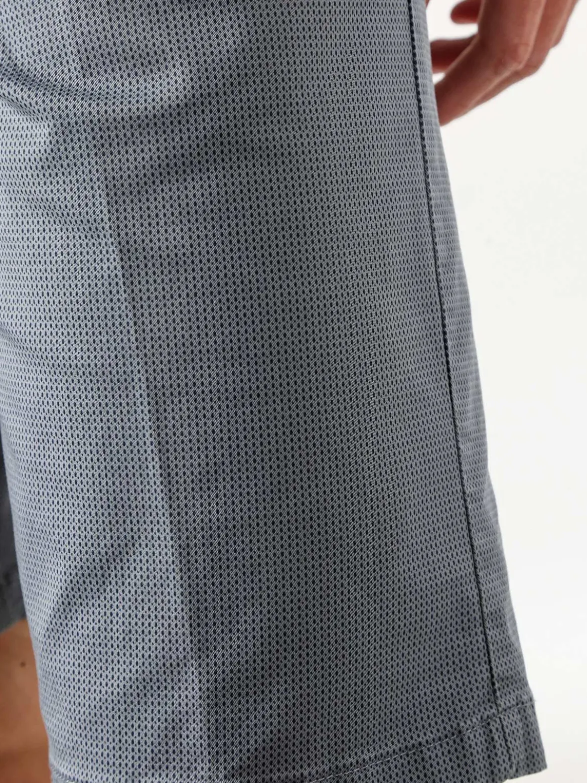 Cotton Belt Bermuda da uomo in cotone stretch texturizzati - grigio