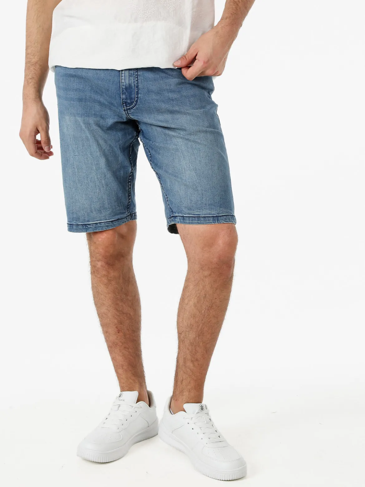 Cotton Belt Bermuda da uomo in jeans stretch - jeans