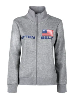 Cotton Belt Felpa pesante da donna con zip