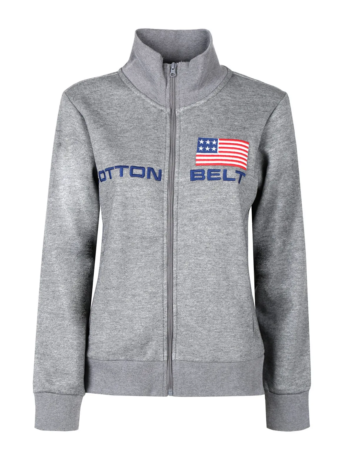 Cotton Belt Felpa pesante da donna con zip
