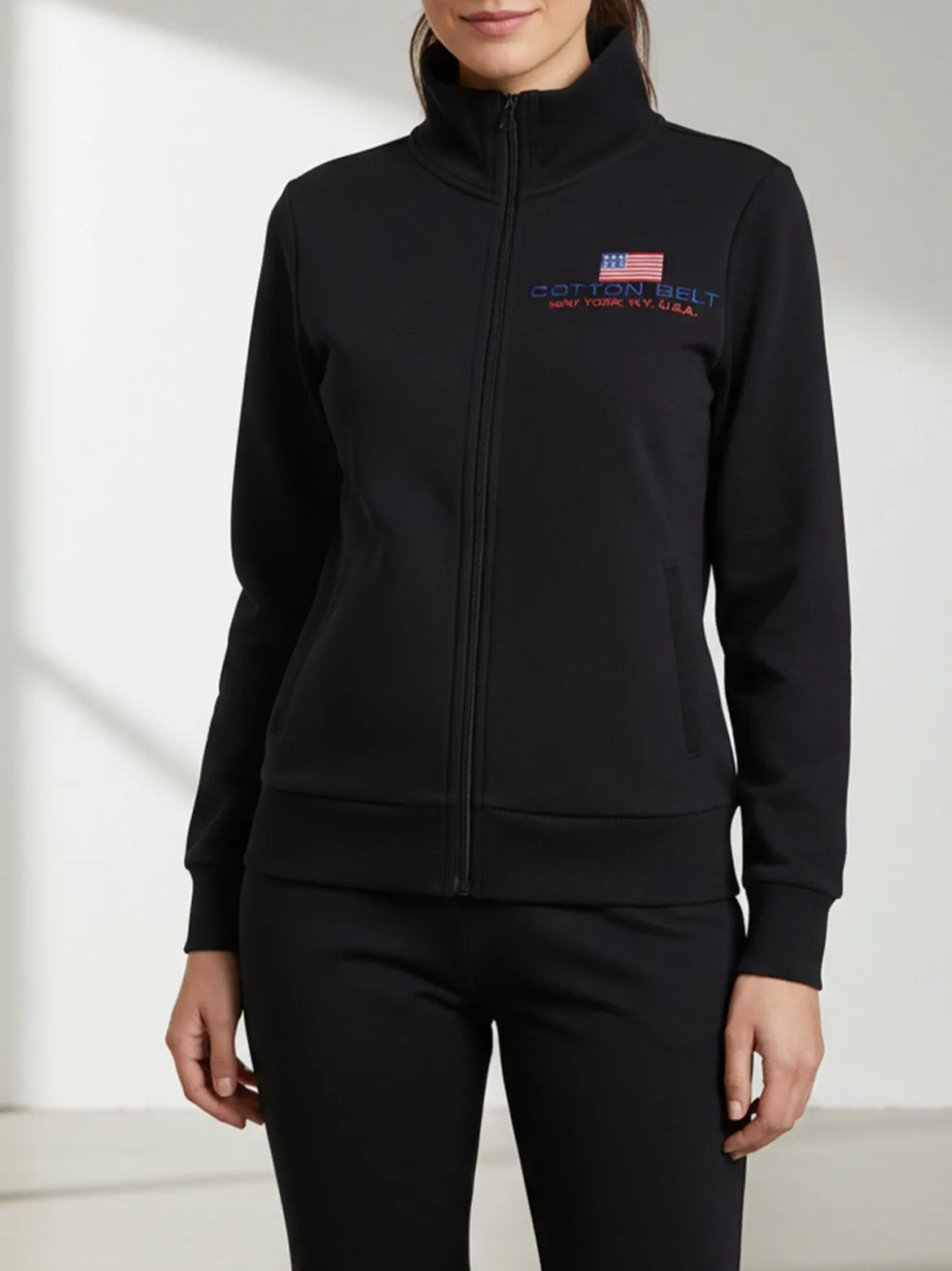 Cotton Belt Felpa pesante da donna full zip