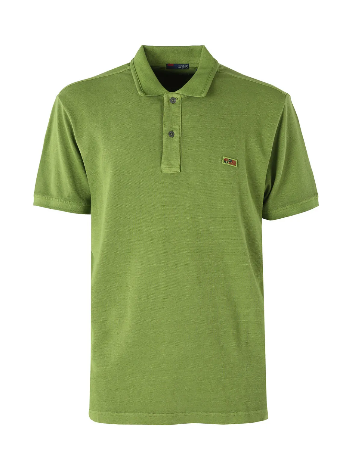 Cotton Belt Polo da uomo in cotone a maniche corte con logo - verde