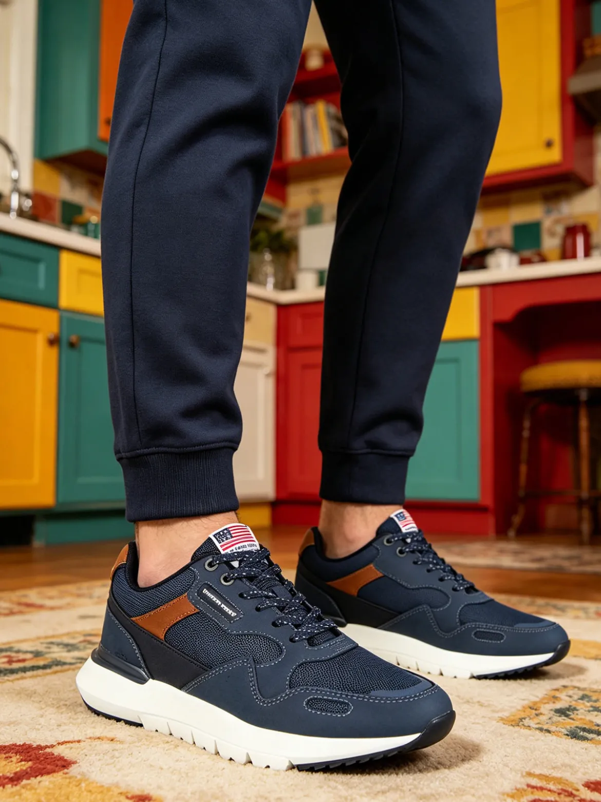 Cotton Belt Sneakers da uomo stringate