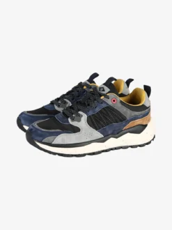 Cotton Belt Sneakers da uomo stringate - blu scuro