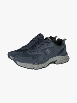 Cotton Belt Sneakers da uomo stringate - blu scuro