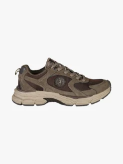 Cotton Belt Sneakers da uomo stringate - caffè