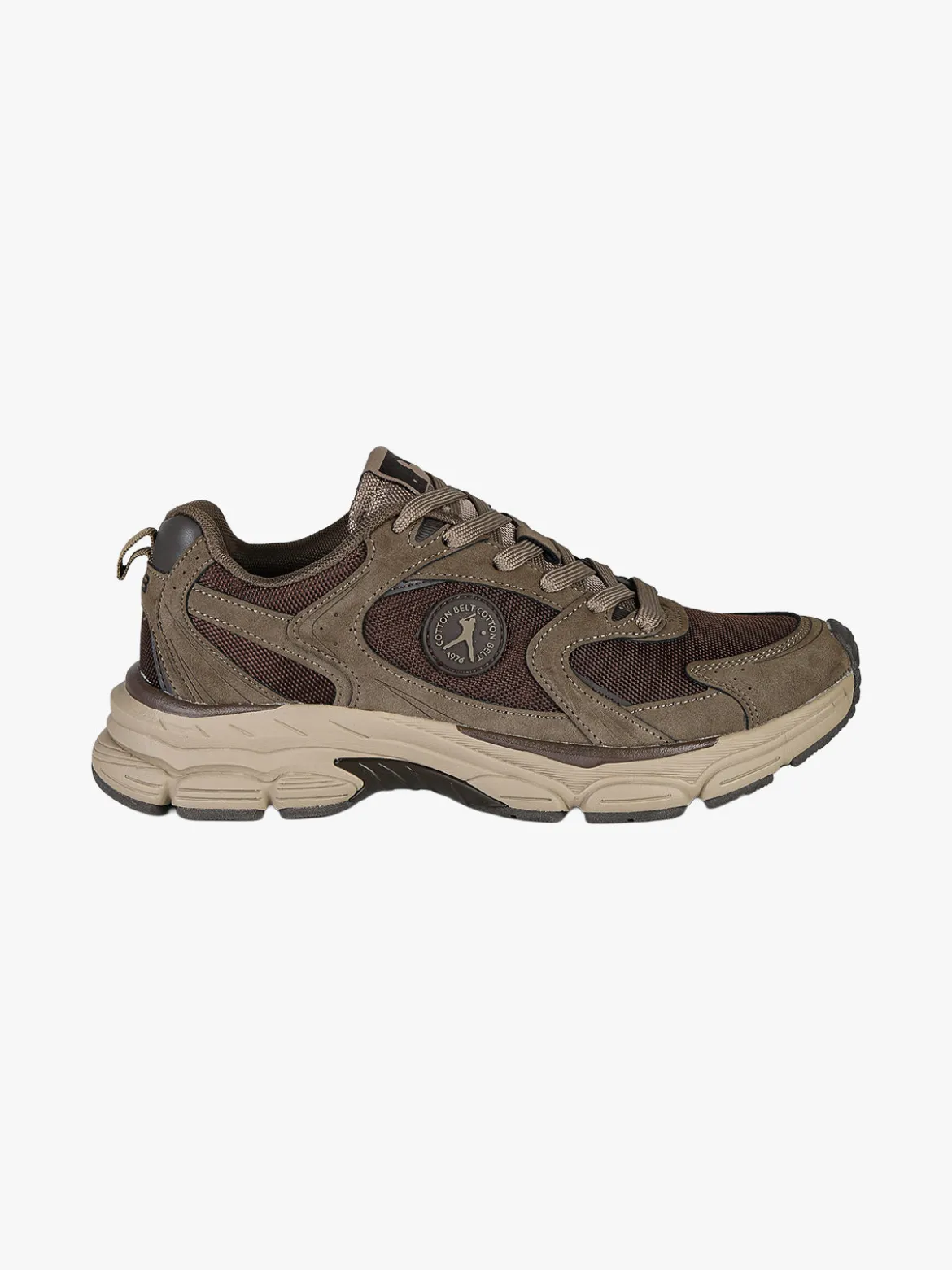 Cotton Belt Sneakers da uomo stringate - caffè