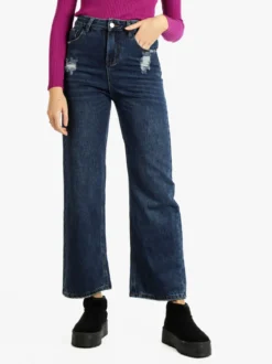 Cover Girl Jeans donna a gamba larga con strappi